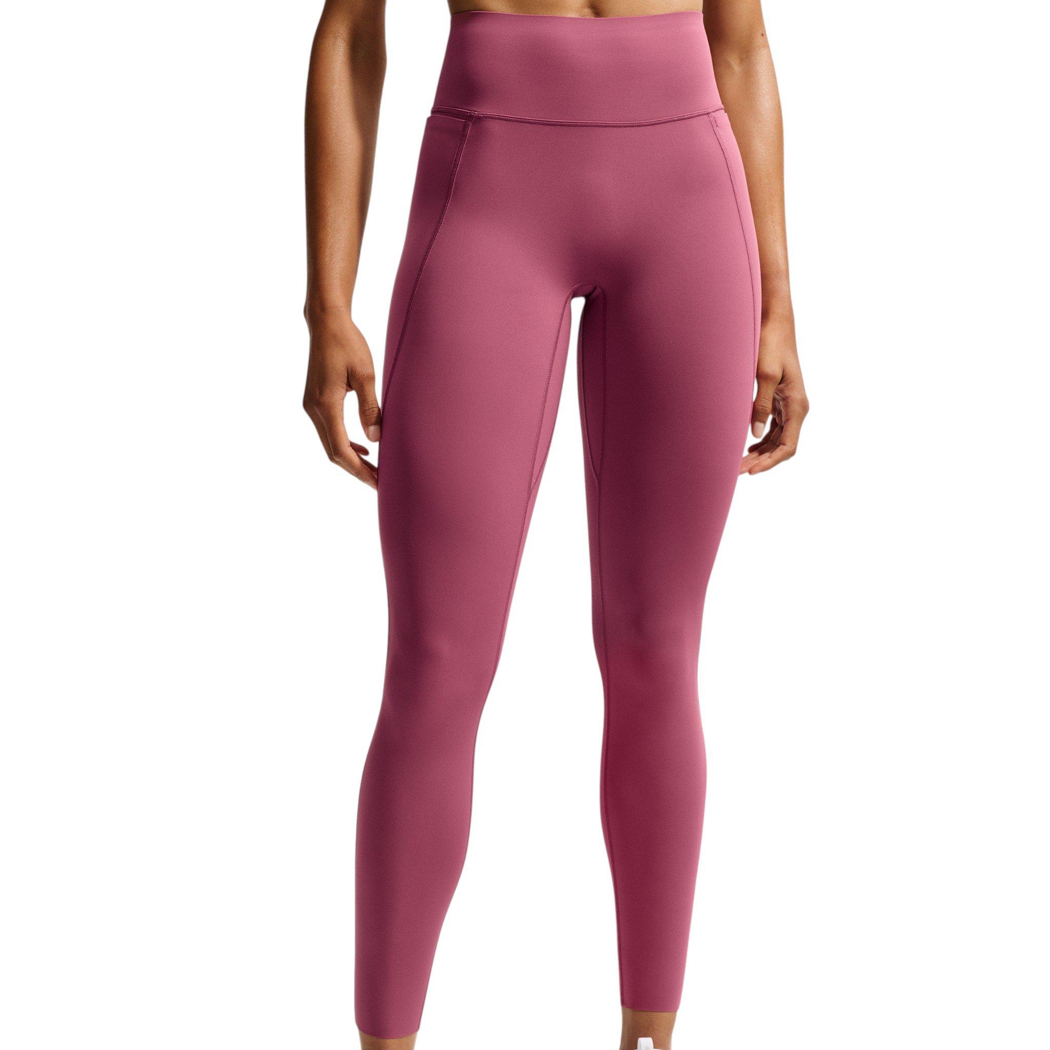 Nike Women's Universa High-Waisted Full-Length with No Front Seam - Pink Smoke - PINK SMOKE